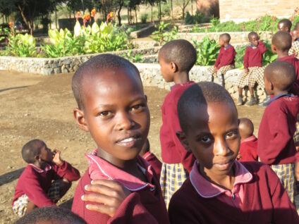A group of young students